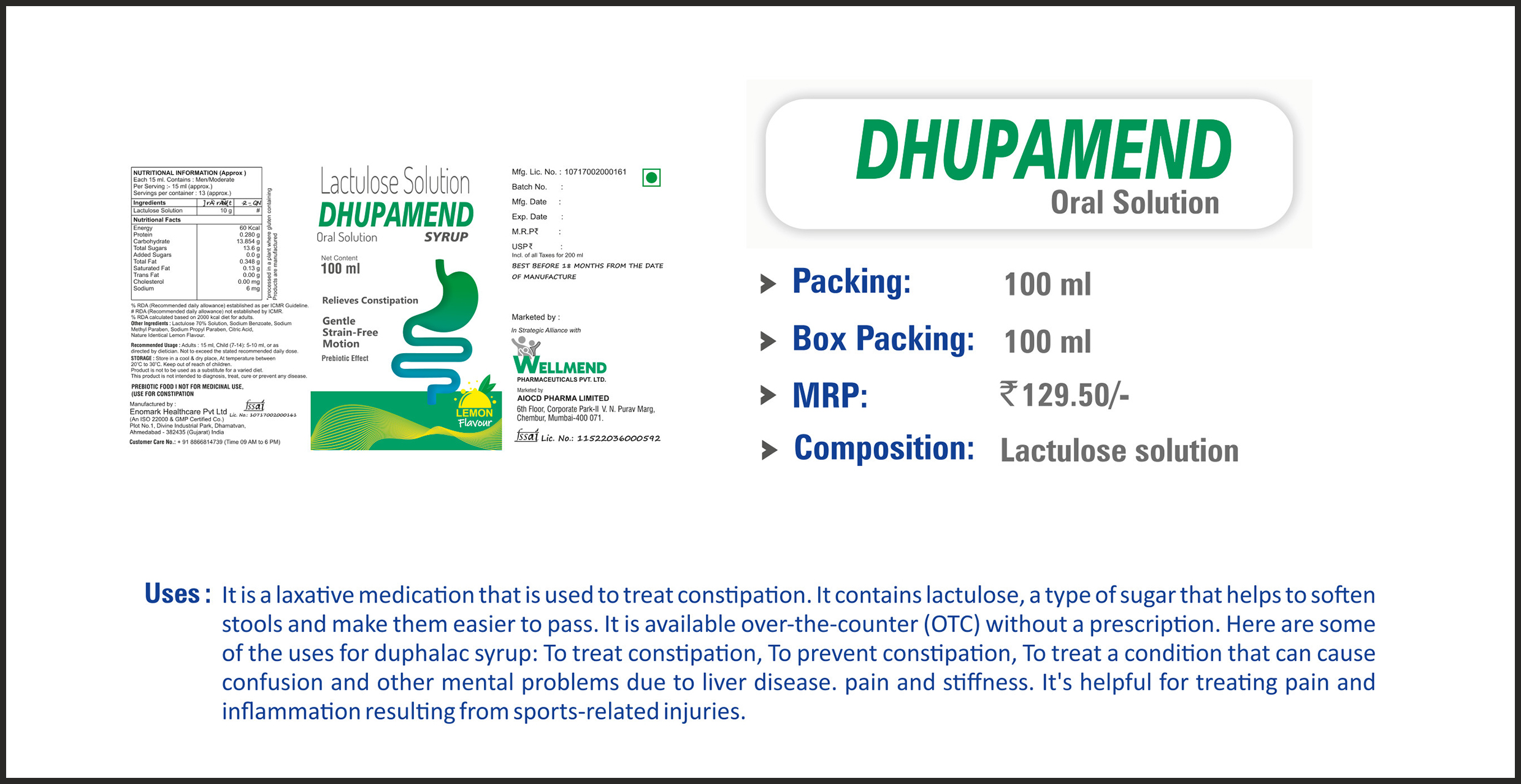 DHUPAMEND-100 Syrup